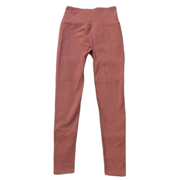Pink ribbed leggings Small - Picture 1 of 5